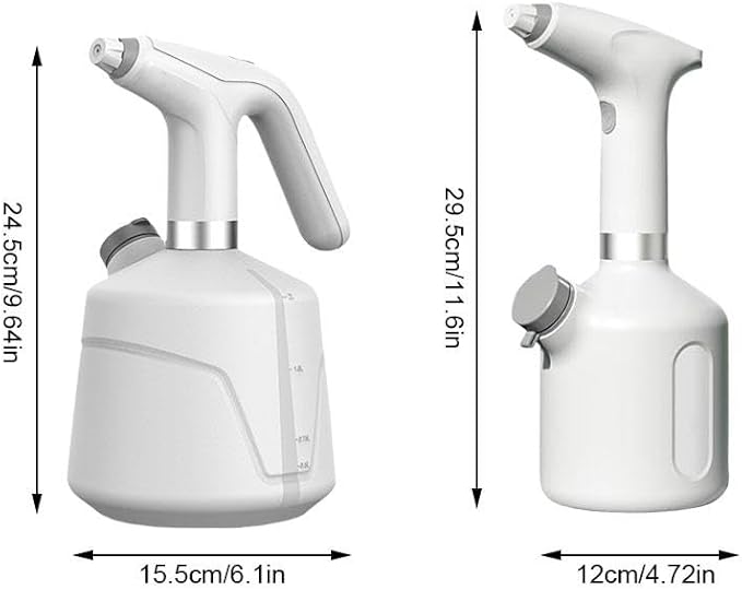 Electric Spray Bottle Plant Mister for Indoor Outdoor Plants,1L Automatic Watering Can USB Rechargeable Sprayer with Adjustable Spout,Portable Garden and Plant Sprayer for Fertilizing Cleaning (A)
