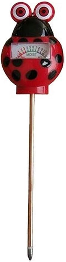 Simply Conserve AM Conservation Group Red Ladybug Indoor & Outdoor Soil Moisture Meter - Ladybug Themed Moisture Meter for Plants with Easy-to-Read Dial