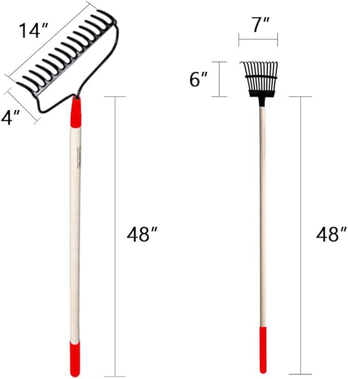 GardenAll 7-Piece Long Handle Garden Tools Set, Include Shovel Rake Hoe,Gardening Tools for Women,Lightweight Ergonomic Wood Handle Yard Work Set