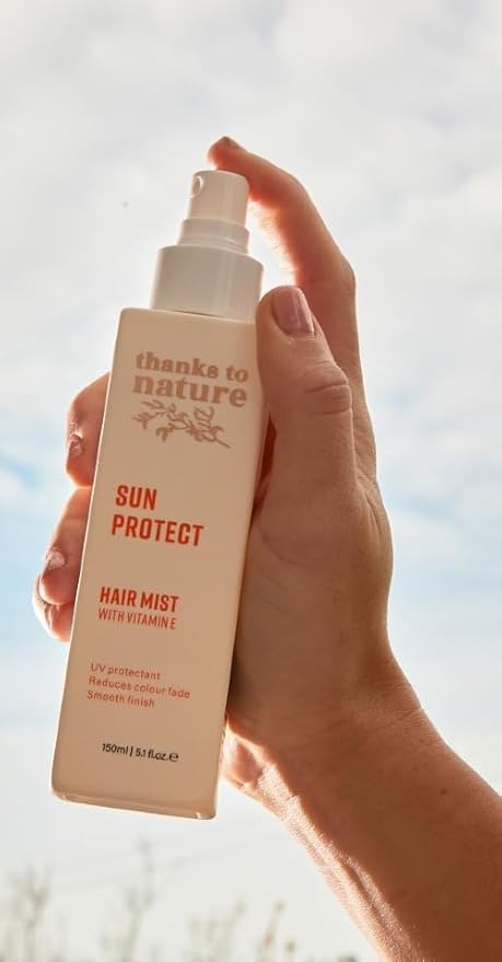 Sun and Heat Protection Spray for Hair, Lightweight Hair Care that Prevents Breakage, Reduces Frizz, Hair Mist with vitamin E, grapeseed, jojoba, argan and coconut oil, 5.1 fl oz