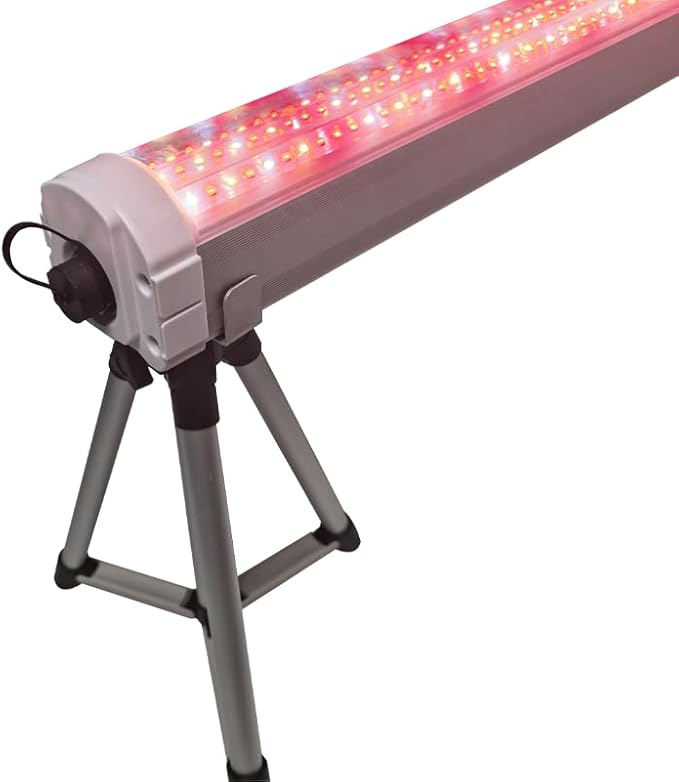 RDJ Bouns 150W Under Canopy LED Grow Light Bars with Far Red, 4-Pack 48 Inch Dimmable, 100-277 Volt 2.7-3.0 umol/J, 8 Adjustable Brackets, 1 Power Cord and 4 Extension Cables, IP65 Waterproof