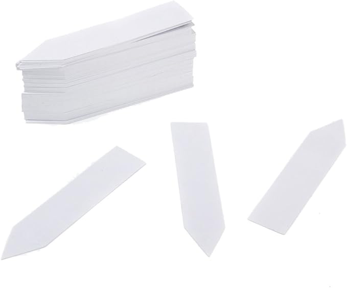 KINGLAKE 1000 Pcs 4 Inch Plant Tags Garden Nursery Labels Plastic Pot Labels White,Box of 1000
