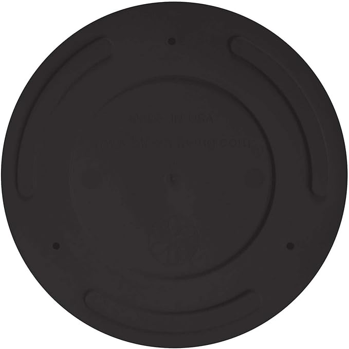 Bloem Mathers 6" Black Round Modern Resin Garden Planter Pot with Drainage Holes and Removable Saucer Tray Included