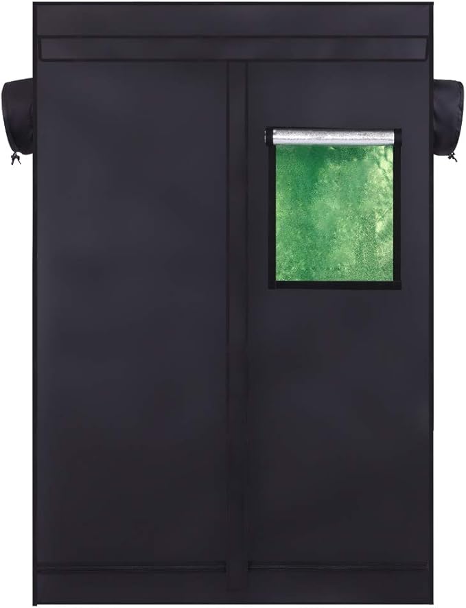 Hydroponic Mylar Water-Resister Grow Tent Reflective Garden Growing Dark Room with Observation Window for Indoor Plant Growing (47" x 23" x 70")
