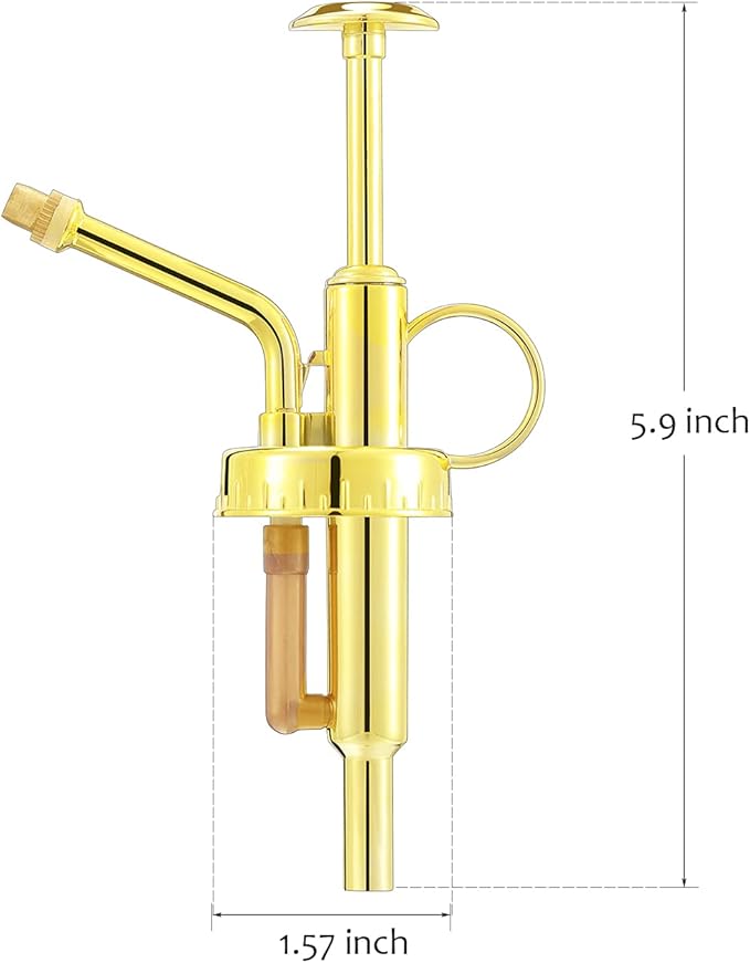 Sprayers Watering Nozzles, Plastic Golden Top Pump, Replacement for Glass Plant Mister Spray Bottle