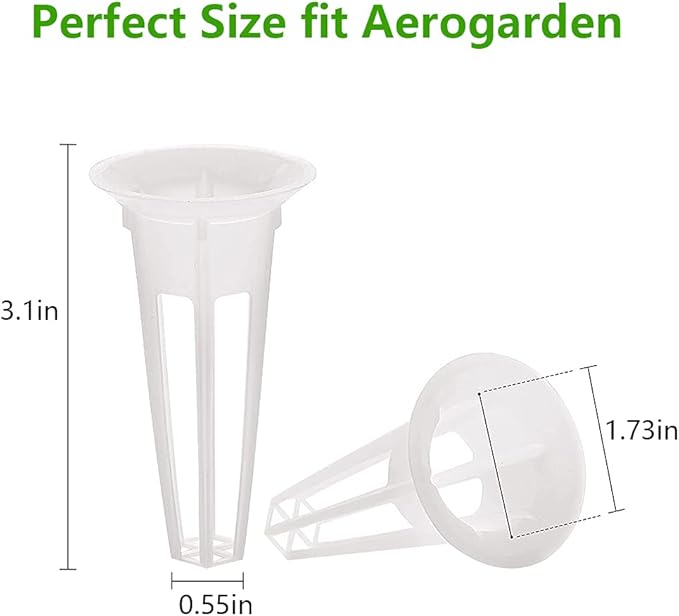 50pcs Grow Baskets Replacement for Aerogarden, Seed Pods Baskets Compatible with Grow Sponges and Domes, Plant Growing Containers for Hydroponic Growing System
