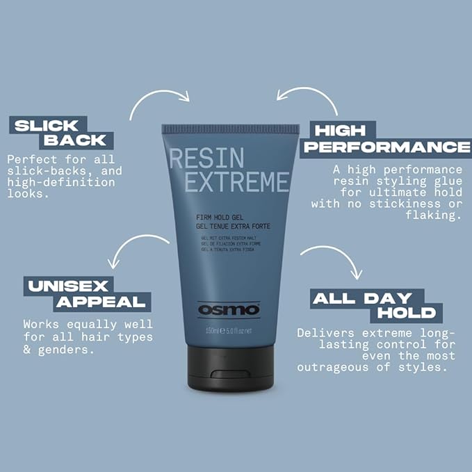 Osmo Resin Extreme Glue | Grooming Barber Resin | Extra Firm Hold | Vegan. 150ml