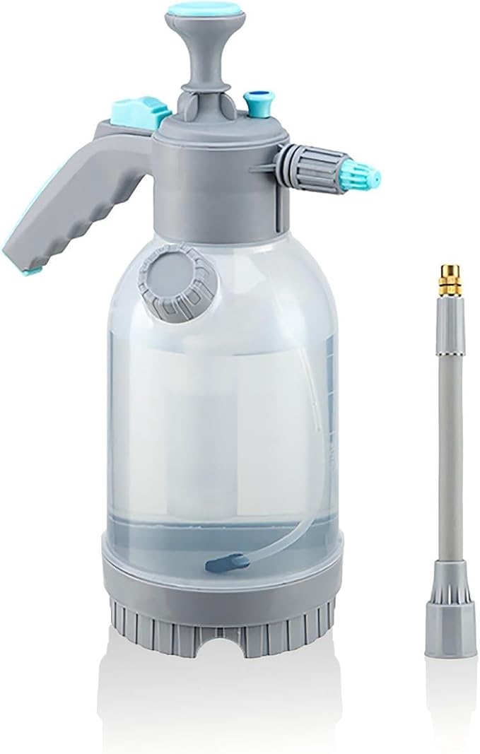 70oz/0.5 Gallon Hand Pump Sprayer,Clear Water Spray Bottle with Measuring Cup and Side Filling Port,Adjustable Nozzles,Portable Pressure Spray Bottle for Spraying Plants,Flowers,Weeds and Cleaning