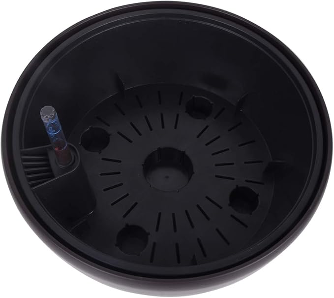Vencer 11 Inch Plastic Round Self Watering Planter,Water Indicator,Modern Decorative Planter Pot for All House Plants Flowers, Herbs, Vegetables, Tropical,Coffee,VF-048BL