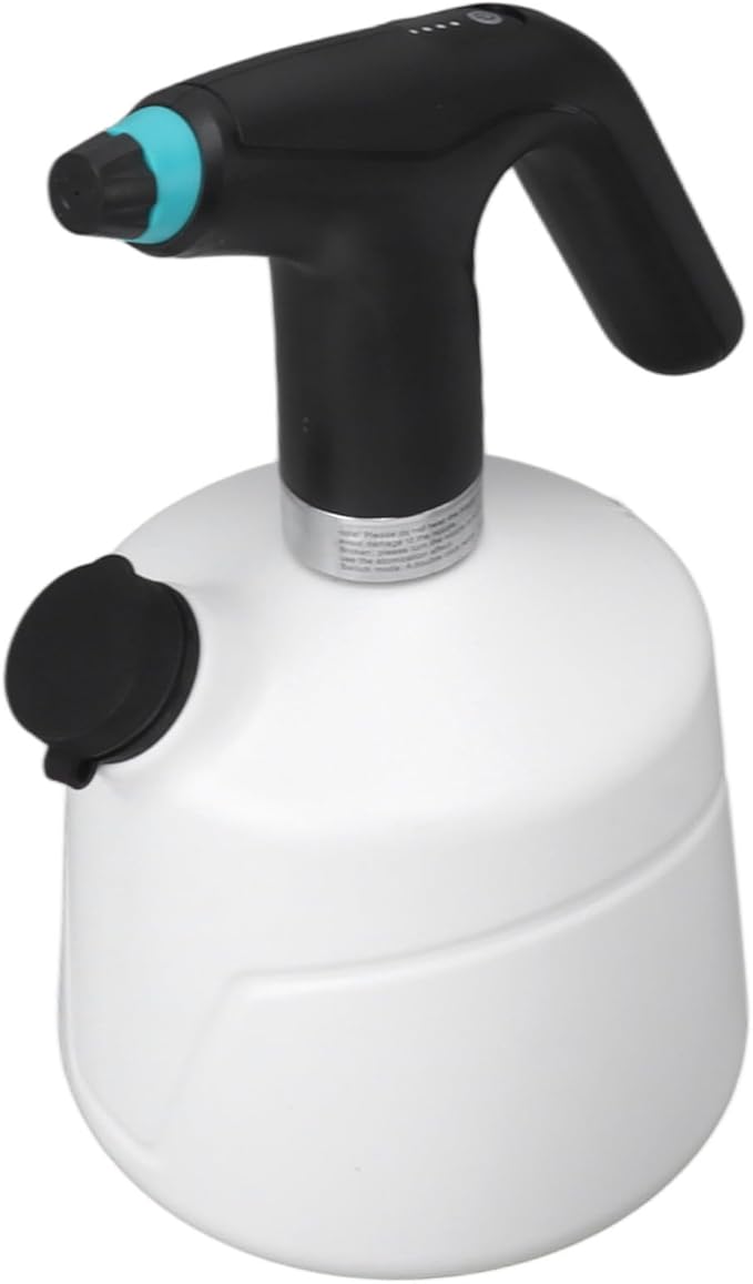 Electric Plant Spray Bottle, Rechargeable Battery, 6 Hours Lasting, Electric Quantity Display, Wide Spray Range, Water Injection Port, Suitable for Plants, Cars, Household (Black)