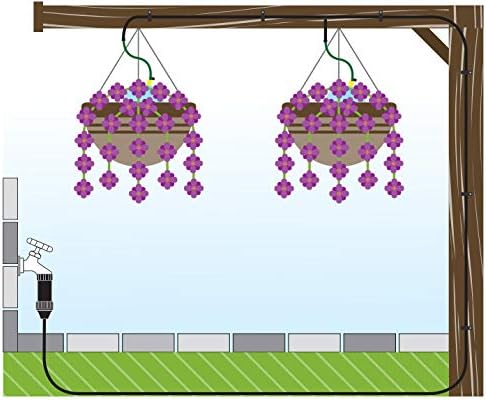 Orbit 56311 Hanging Basket Drip Irrigation Drip Watering Kit with Flex Misters