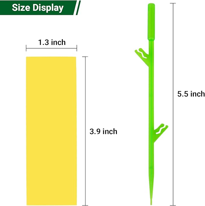 30PCS Fruit Fly Traps for Indoors Gnat Traps for House Indoor Yellow Sticky Traps for Plant Gnats Catcher for Whiteflies Fungus Gnat Mosquitoes Thrips... Stake Holders Included