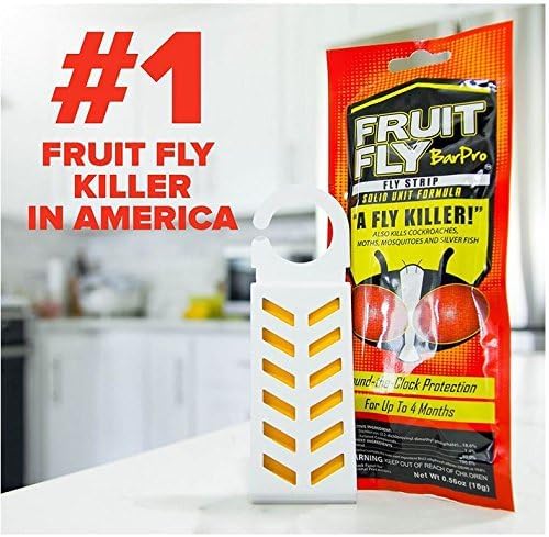 Fruit Fly BarPro – 4 Month Protection Against Flies, Cockroaches, Mosquitos & Other Pests – Portable for Indoor & Outdoor Use