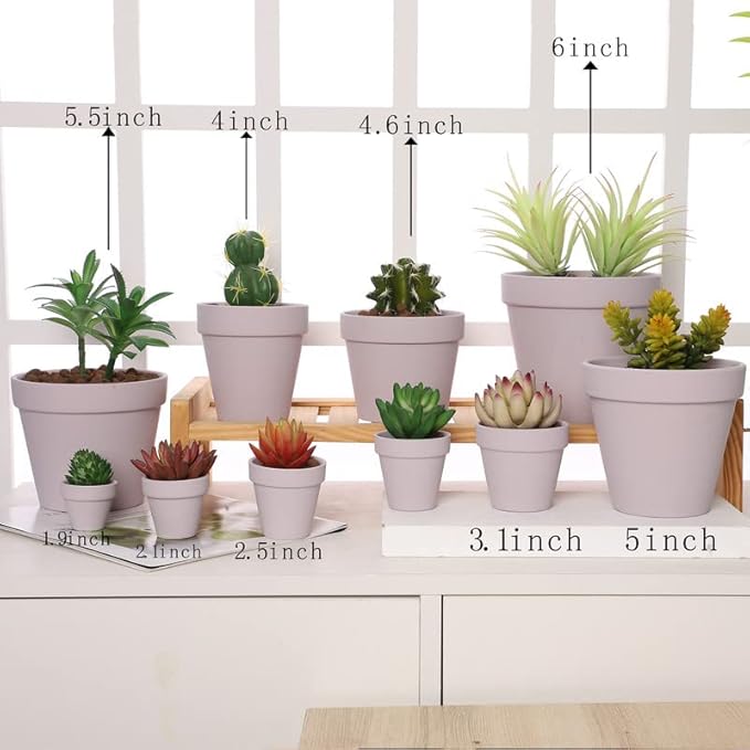 Yishang 2.5 inch Pink Terracotta Pots with Drainage Holes,Small Mini Clay Ceramic Pottery Planter,Cactus Flower Terra Cotta Pots,Succulents Nursery Pots for Indoor/Outdoor Plants,Crafts-12 Pack
