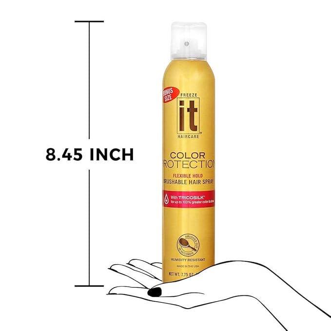 It Haircare Freeze Color Protection Flexible Hold Brushable Hair Spray 7.75 Oz (T-641)