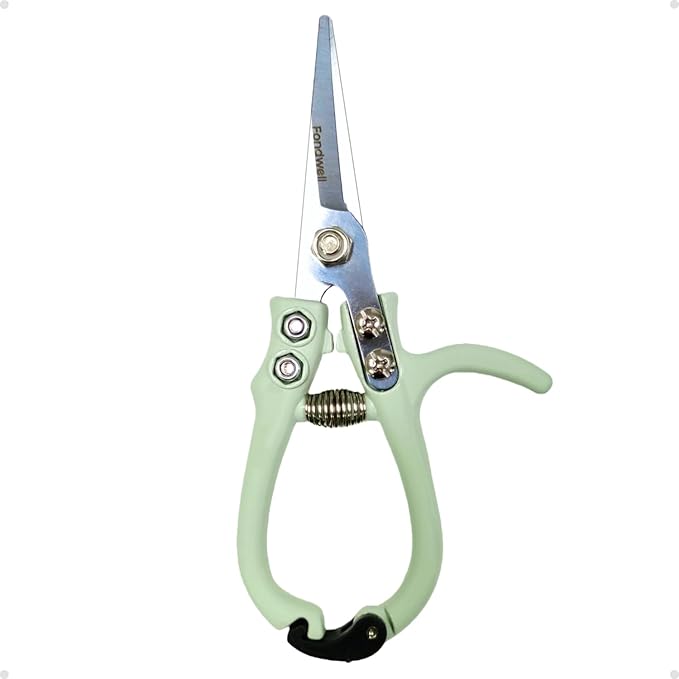 Fondwell 6" Pruning Shears Garden Scissors: Ultra Sharp Garden Clippers - Reliable Flower Snips for Trimming Small Plants