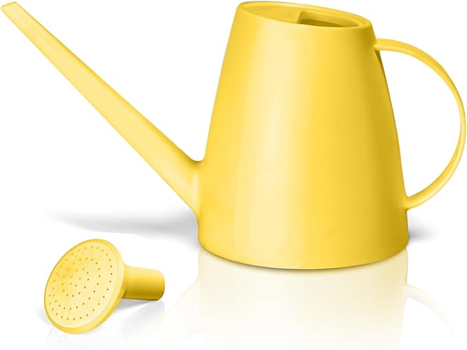 Plant Watering Can - Plastic Indoor and Outdoor - 1/2 Gallon - Yellow