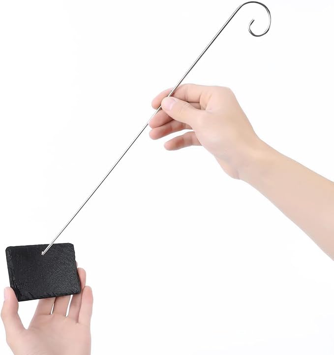 20 Pcs Silver 20cm Plant Label Hooks Garden Markers Stake Plant Label Holder Hanger Plant Sign Stake Rustproof Deformed Garden Plant Sign Hooks Hanging Rods for Flower, Planter