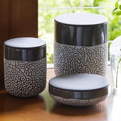 Hosley Set of 2 Lichen Box 5 Inch High Charcoal Floral Planter Ideal Storage or Gift for Wedding Home Study Knickknacks Trinkets Planter Candle Garden O9