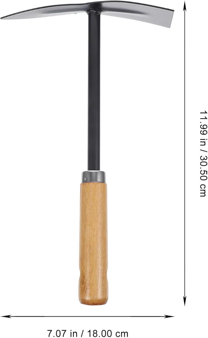 2pcs Garden Trowel Hand Shovel Small Metal Spade with Wood Handle for Planting and Loosening Soil in Garden and Patio Use