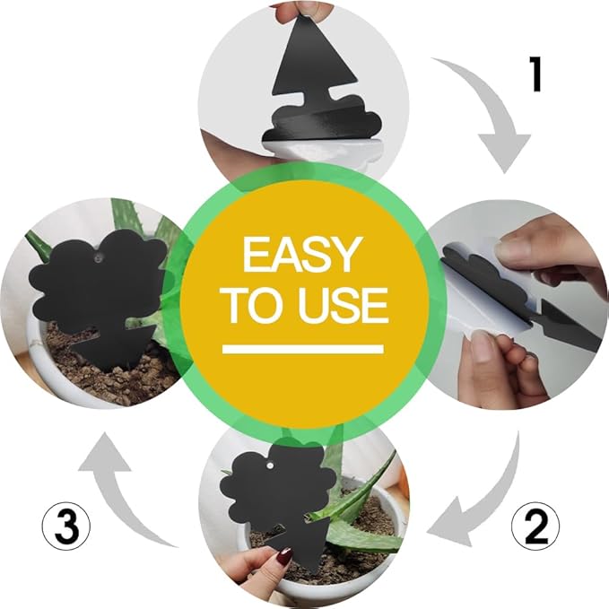 58 Pack Flying Insect Traps for Plants – Black Sticky Traps for Fungus Gnats, Flies & Flying Bugs, Indoor Outdoor Flying Bug Catcher for Pots, Garden & Kitchen, Non-Toxic, Odorless, Kid & Pet Safe