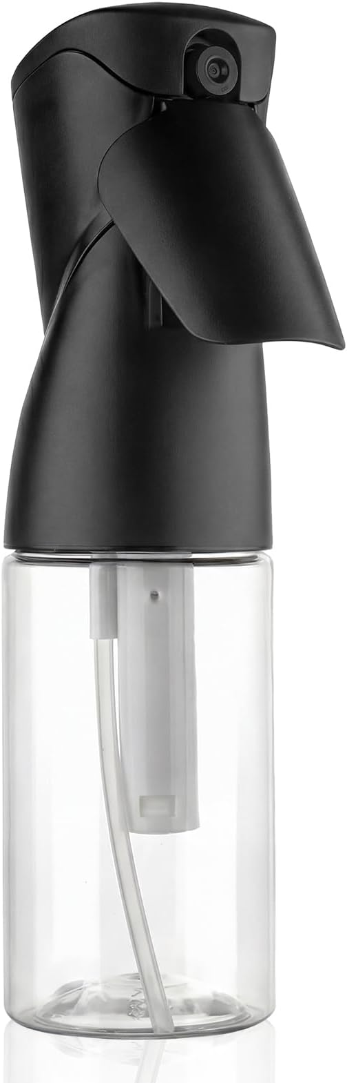 1 Pack 8.5oz Continuous Spray Bottle for Hair Styling & Plants - Fine Mist Sprayer Refillable Empty Water Dispenser for Cleaning, Ironing, Watercolor & Pet Care - Black