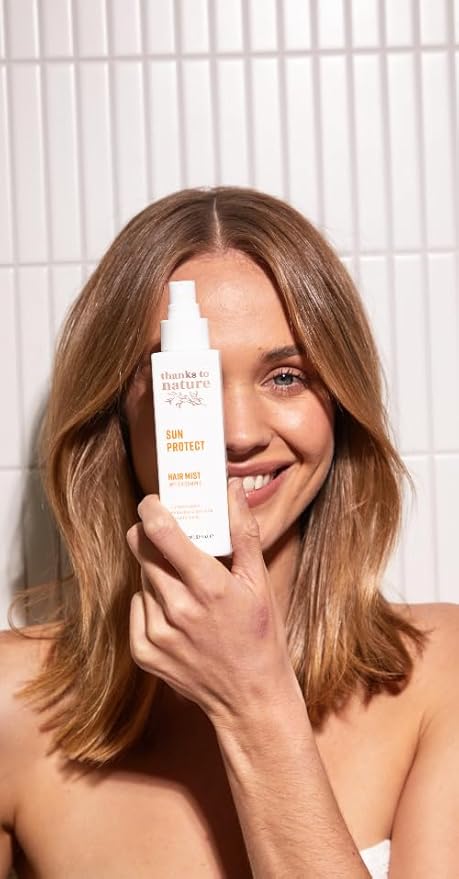 Sun and Heat Protection Spray for Hair, Lightweight Hair Care that Prevents Breakage, Reduces Frizz, Hair Mist with vitamin E, grapeseed, jojoba, argan and coconut oil, 5.1 fl oz