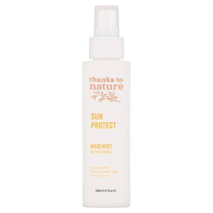 Sun and Heat Protection Spray for Hair, Lightweight Hair Care that Prevents Breakage, Reduces Frizz, Hair Mist with vitamin E, grapeseed, jojoba, argan and coconut oil, 5.1 fl oz