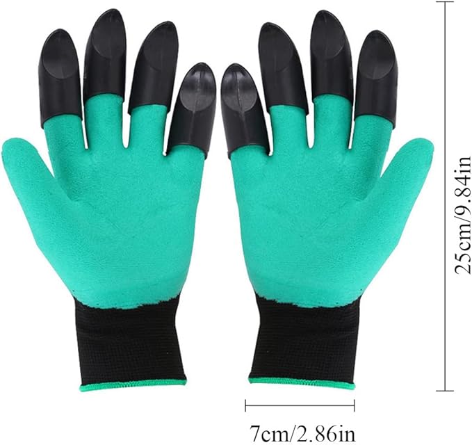 2 Pairs Garden Gloves,Gardening Work Gloves with Sturdy Claws Quick & Easy