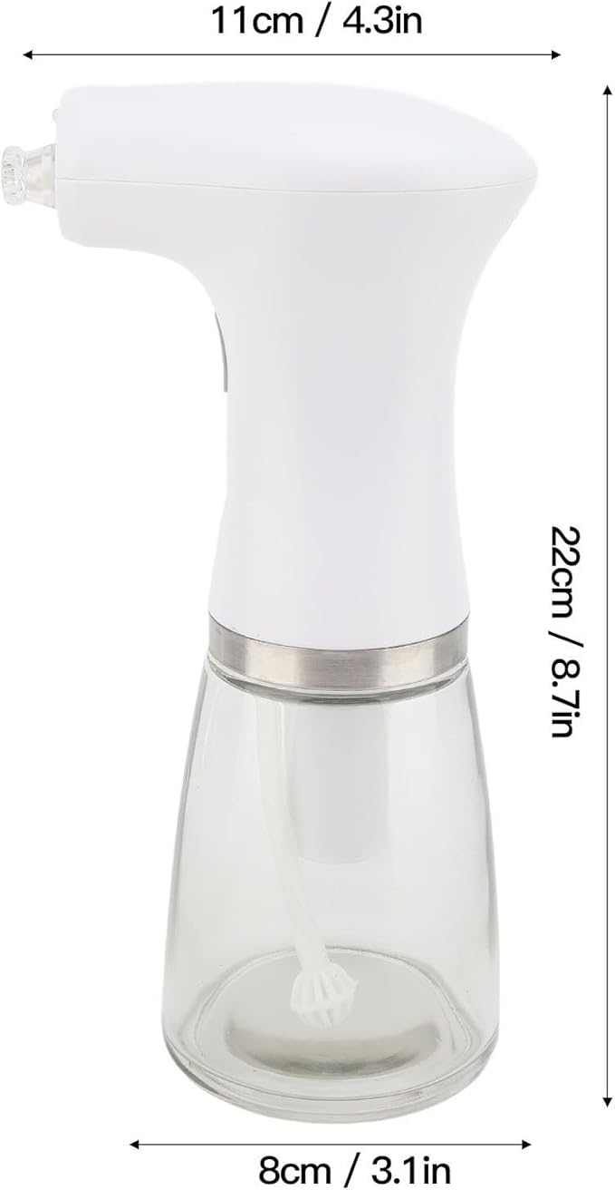 Electric Oil Sprayer, Oil Sprayer with LED Light Glass Continuous Spray Adjustable Electric Oil Dispenser Bottle for Cooking