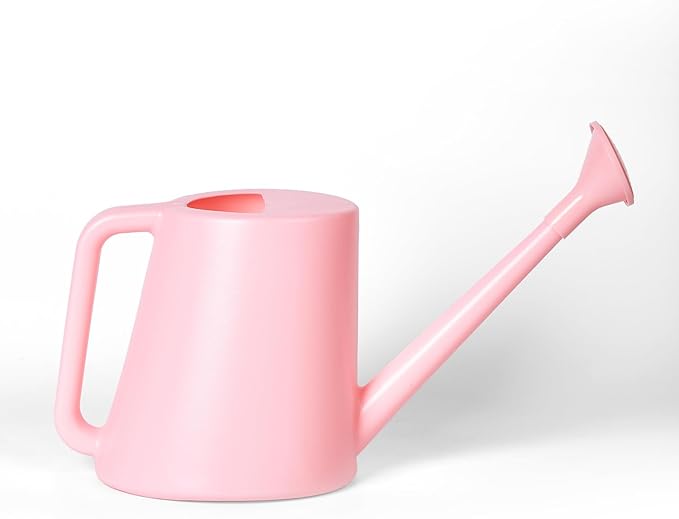 ZXJ Plant Watering Can - for Indoor and Outdoor Home Garden Plants - with Long Spout - Pink - 1/2 Gallon