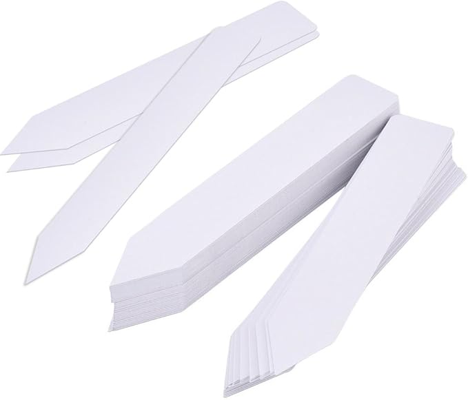 KINGLAKE 100PCS 1"x6" Plastic Plant Garden Labels Large Nursery Garden Stake Tags
