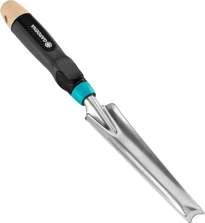 Gardena Ecoline Weeding Trowel: for Easily Removing unwanted Plants Without Chemicals, Ergonomic Handle, Coated Metal, Made from Recycled Materials (17702-20)