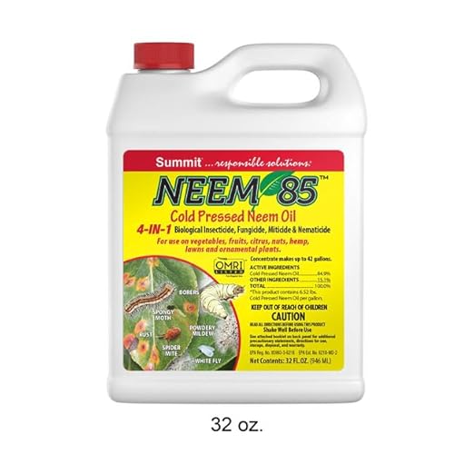 Summit NEEM 85 Cold Pressed Neem Oil, Quart