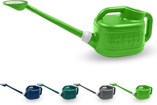 1 Gallon Watering Can, Garden Watering Can Outdoor, Plant Water Can with Removable Long Spout and Stainless Steel Sprinkler Head, Plastic Indoor Watering Cans for Gardening Flower Plants