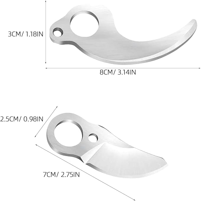 Toddmomy 2 Pcs Electric Pruning Shear Blades, SK5 Cordless Pruner Cutting Blades, Replaceable Gardening Tool for Branches and Bushes