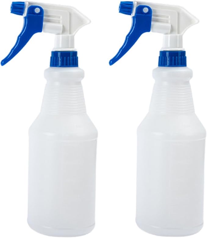 Plastic Spray Bottle(2 Pack/16Oz) Empty Adjustable Spray Bottles for Cleaning Heavy Duty Spray Bottle for Plants Hair Pet Vinegar Bleach and Rubbing Alcohol