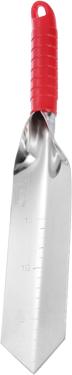 HARFINGTON Garden Hand Shovel 15.2 x 2.7 Stainless Steel Trowel Garden Tool for Digging Planting Transplanting, Red