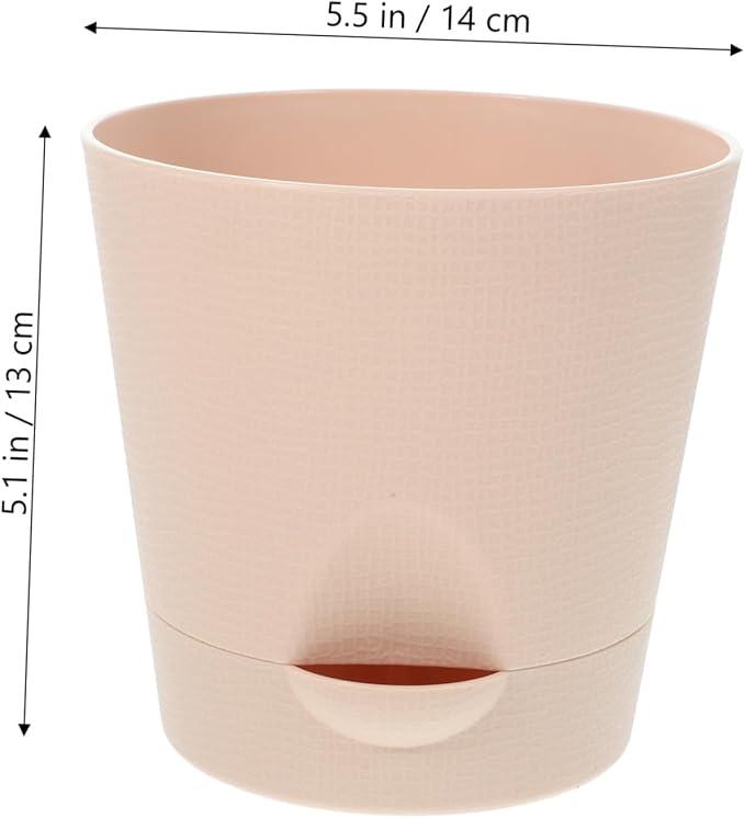 GANAZONO Self-Watering Planters Decorative Plant Pots Automatic Flower Pots for Set of 2