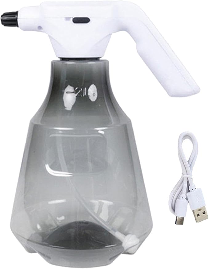 Plant Mister Spray Bottle Multipurpose with Adjustable Mist Nozzle 2L Electric Plant Sprayer Gardening Water Sprayer for Pets Lawn, Gray