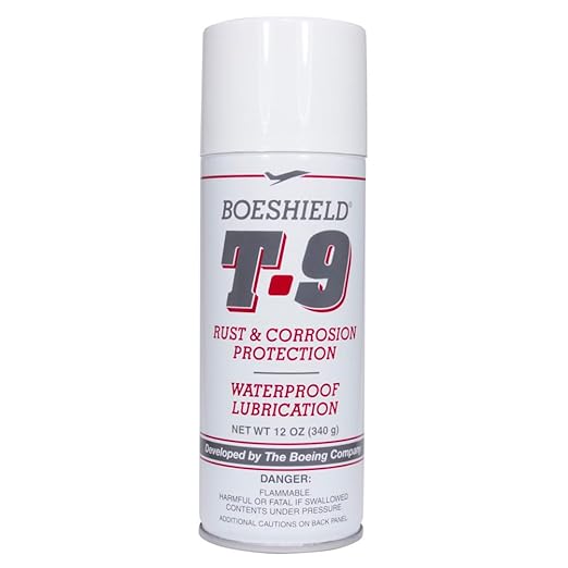BOESHIELD T-9 Rust Remover - Long-Lasting Rust & Corrosion Inhibitor/Protection and Waterproof Lubrication | Fluid Film Spray | T9 Lubricant Spray Can | 12 oz. (Limited Edition)