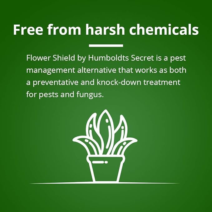 Humboldts Secret Flower Shield – Plant and Flower Protection – Healthy Treatment for Pests and Fungus (32 oz) w/Sweet & Sticky – Carbohydrate and Saccharide Energy Source – Energy for Plants (32 oz)