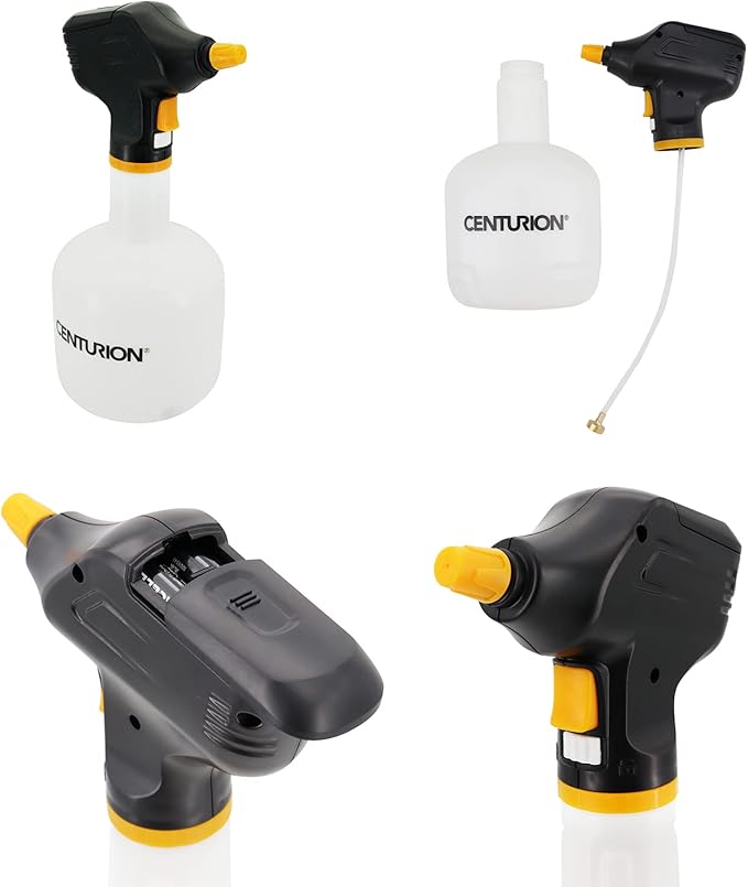 Centurion 1570 Portable Quart Battery Sprayer, Lightweight Water Mister Bottle, One Touch Spraying & 360º Adjustable Nozzle for Plant Moisturizing & Misting, Indoor/Outdoor Lawn & Gardening (2Pcs Set)