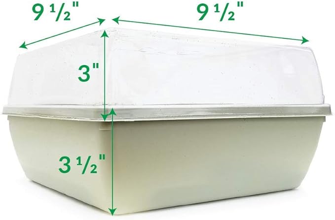 Jiffy Seed Starter Tray Kit - Self-Watering, High Germination Rate, Seedling Tray - 2 Pack, Peat/Plastic