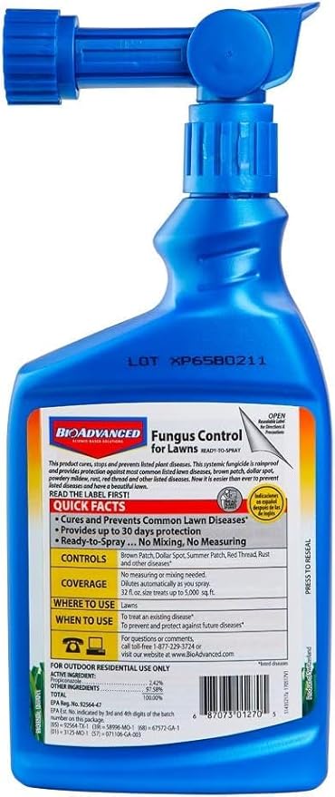 Baby Bio Houseplant Food, Concentrate, 5.9 Oz (3-Pack) with BioAdvanced Fungus Control for Lawns, Ready-to-Spray, 32 oz