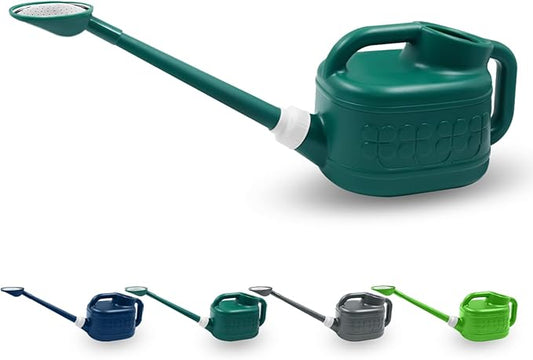 1 Gallon Watering Can, Garden Watering Can Outdoor, Plant Water Can with Removable Long Spout and Stainless Steel Sprinkler Head, Plastic Indoor Watering Cans for Gardening Flower Plants