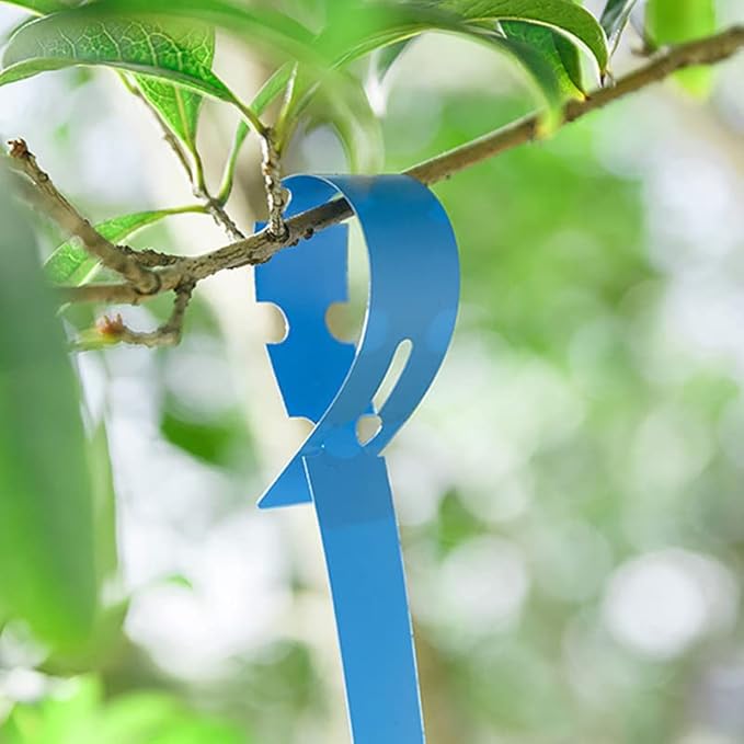 DaTpuik 100Pcs Plant Tags Wrap Around Tree Tags Markers, Removable,Adjustable Garden Labels Plant Tags(8.27"x0.8", Blue)