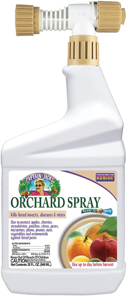 Bonide Captain Jack's Citrus, Fruit & Nut Orchard Spray, 32 oz Ready-to-Spray Multi-Purpose Fungicide, Insecticide and Miticide