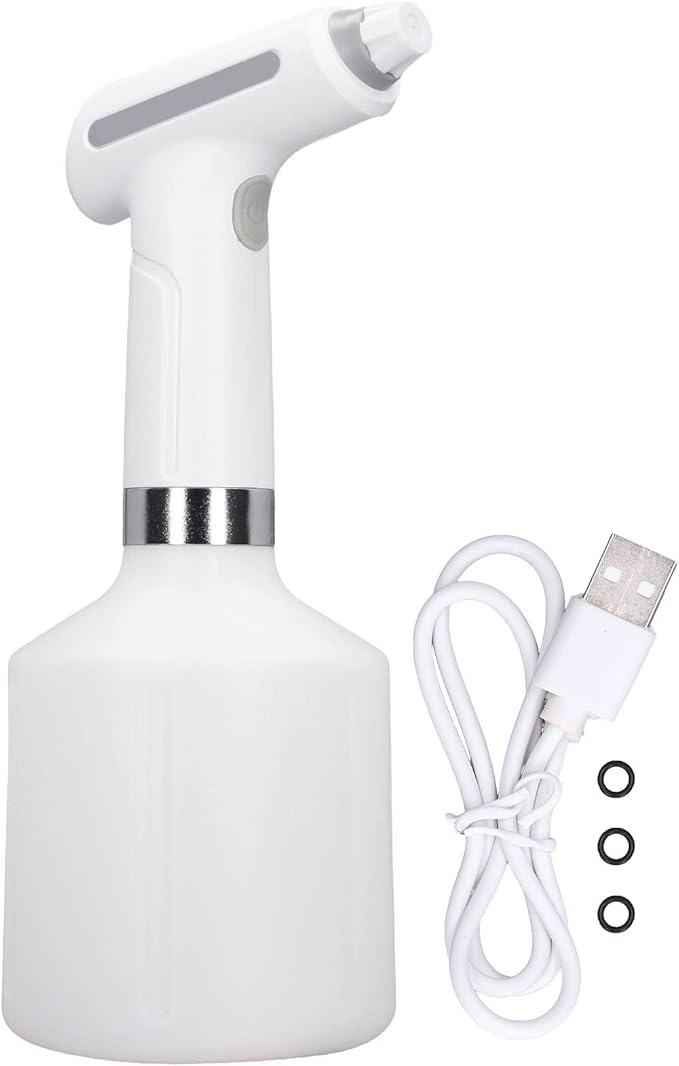 Electric Plant Spray Bottle, Electric Plant Waterproof Spray Bottle, Adjustable Volume Plant Sprayer(1L-Whhite)