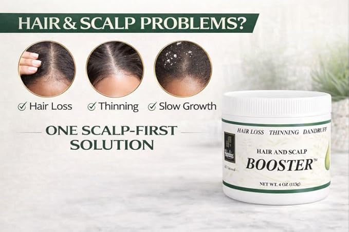 Hairobics Hair & Scalp Booster – Natural Hair Growth Product for Thinning Hair, Dry Scalp & Edges | Strengthens Roots, Promotes Growth & Nourishes Scalp | 4 oz